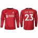 Cheap Liverpool Luis Diaz #23 Home Football Shirt 2022-23 Long Sleeve